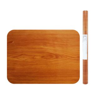Papel adhesivo con diseño de lámina de madera de tono claro para forrar carpetas o cuadernos. 45 cm x 3 m - OEM