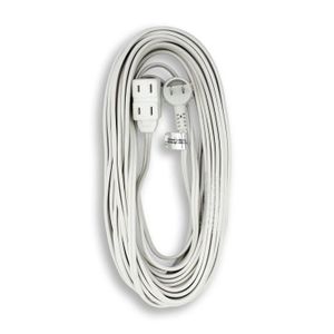 Extensión Eléctrica con 3 tomas, con configuracion NEMA 1-15 para su plug macho y hembra, esta está provista con un plug a 90° - CORDS