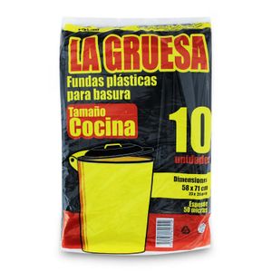 Fundas para basura con un espesor de 50 micras de 58 x 71 cm - LA GRUESA