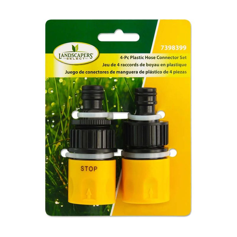 Juego-de-conectores-de-manguera-de-plastico-para-jardin--pack-x-4