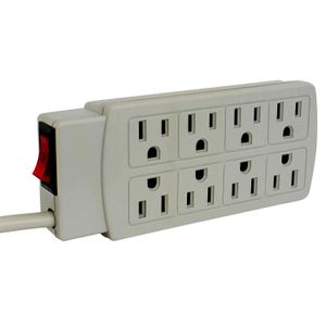 Regleta doméstica con 8 tomas aterrizadas - PROW
