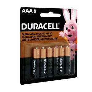 Pila alcalina tipo AAA; pack x 6 - DURACELL