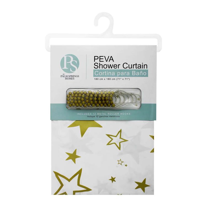 Cortina-de-baño-con-diseño-de-estrellas-No-se-adhieren-olores-libre-de-cloro-y-resistente-al-moho