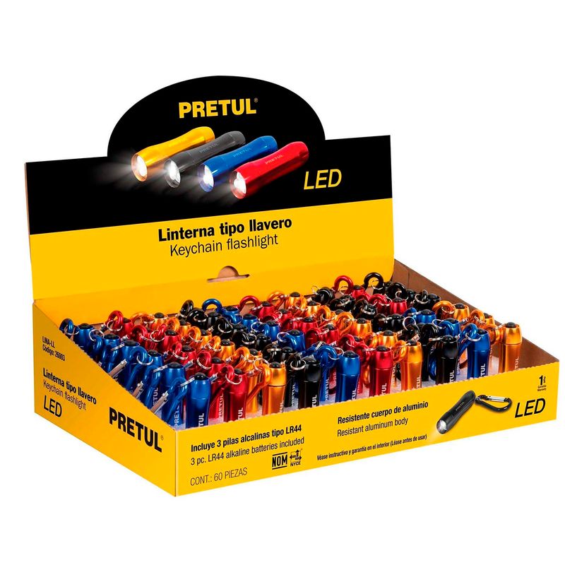 Llavero-con-linterna-metalica-de-3-LEDs-y-mosqueton-bandola-de-enganche-rapido