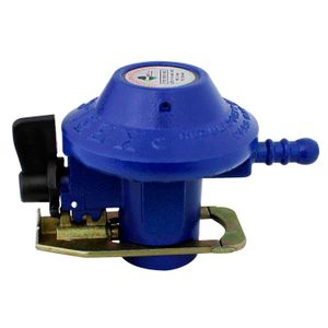 Regulador de gas doméstico. Capacidad: 2 kg/h fabricado en aluminio - zamac. Salida 5/16 más abrazadera - KEELGAS