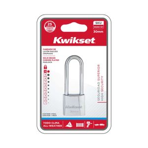 Candado de cuello largo de 30mm, ofrecen protección adicional contra la corrosión cerca de entornos costeros - KWIKSET