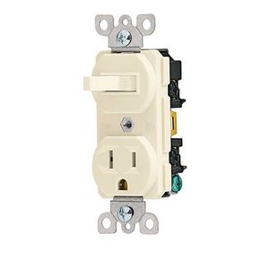 Interruptor de palanca con contacto, Standard, marfil - VOLTECK