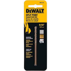 Broca de cobalto con punta piloto de 5/32" Máxima velocidad y vida útil en acero inoxidable y otros metales duros - DEWALT