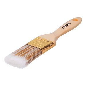 Brocha cerdas sintéticas 1-1/2" corte recto, mango de madera - TRUPER