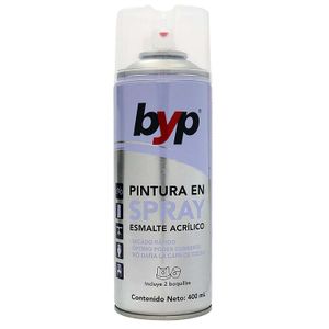 Pintura spray acrílica multiusos con 2 boquillas; 400 ml - BYP