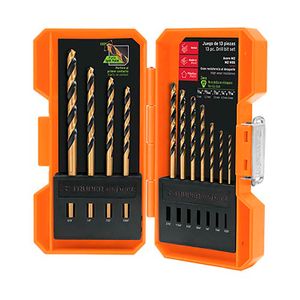 Juego de 13 brocas HSS para metal en estuche - TRUPER