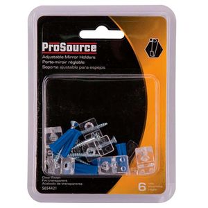 Soporte para espejo sostiene espejos de hasta 6.35 mm de grosor. pack x 6 - PROSOURCE