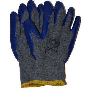 Guantes de algodón multiusos con látex azul; 1 par - DRM