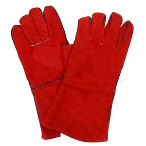 Guantes de cuero con manga alargada para soldadura; 1 par - TRITON