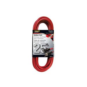 Extensión eléctrica de color rojo de 7 m ideal para uso en exteriores - POWER ZONE