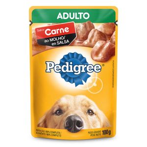 Alimento para perros adultos completo y balanceado con sabor a carne en salsa; 100 gr - PEDIGREE
