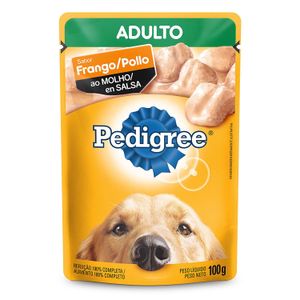 Alimento para perros adultos completo y balanceado con sabor a pollo en salsa; 100 gr - PEDIGREE