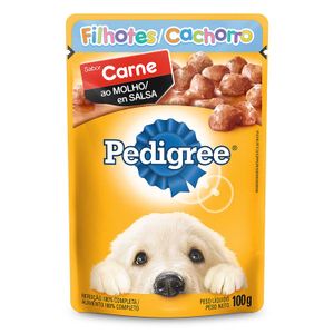 Alimento para cachorros completo y balanceado con sabor a carne en salsa; 100 gr - PEDIGREE