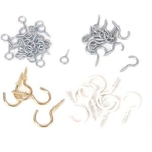 Juego de ganchos de varios modelos (3/4 cerrado; 1 de tornillo 1 copa recubierta, 1 copa blanca) pack x 28 - MINTCRAFT