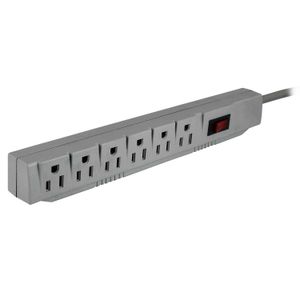Regleta multiusos con 6 tomas horizontales aterrizados - BLITZ