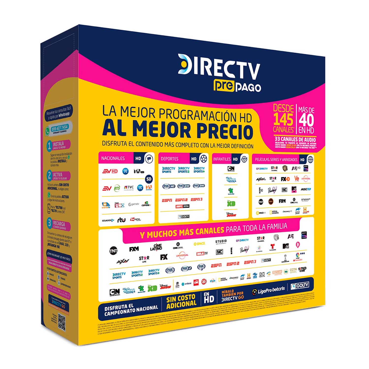 Kit doméstico Directv para instalación de TV HD PREPAGO