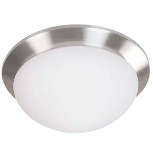 Plafón con case de acabado cromado y cristal de 25 cm de 1 luz con boquilla E27 - BLITZ