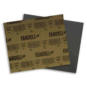 Lija de agua N° 240 de grano fino para pulir limpiar y no dejar marcas ni rayones - FANDELI