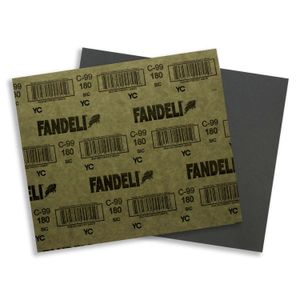 Lija de agua N° 180 de grano fino para pulir limpiar y no dejar marcas ni rayones - FANDELI