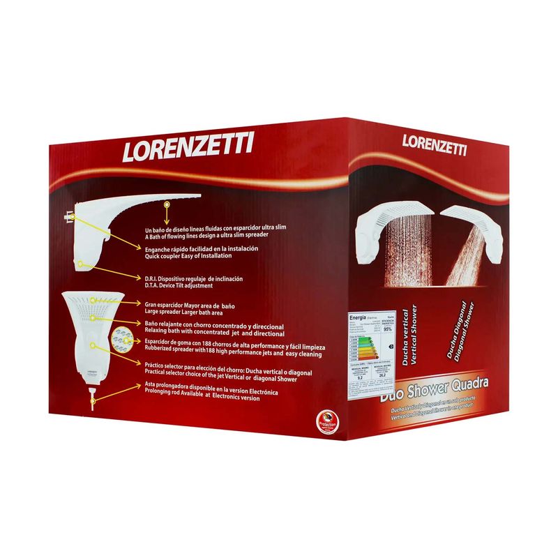 Ducha Eléctrica Duo Shower Quadra 110v Lorenzetti Blanca