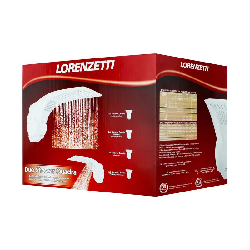 Ducha Eléctrica Duo Shower Quadra 110v Lorenzetti Blanca