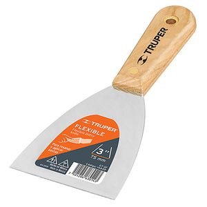Espátula flexible 3" con mango de madera - TRUPER