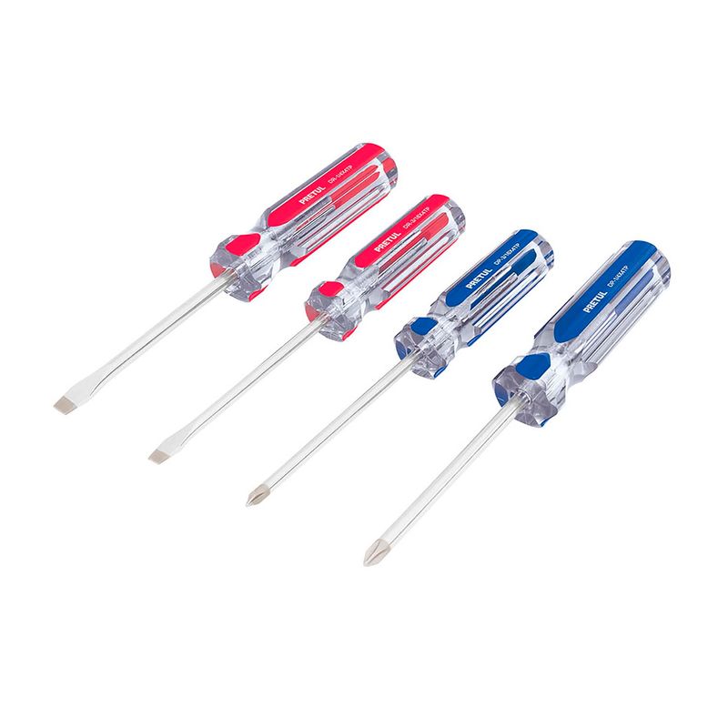 Juego-de-desarmadores-de-estrella-y-planos-con-plastico-de-PVC--pack-x-4