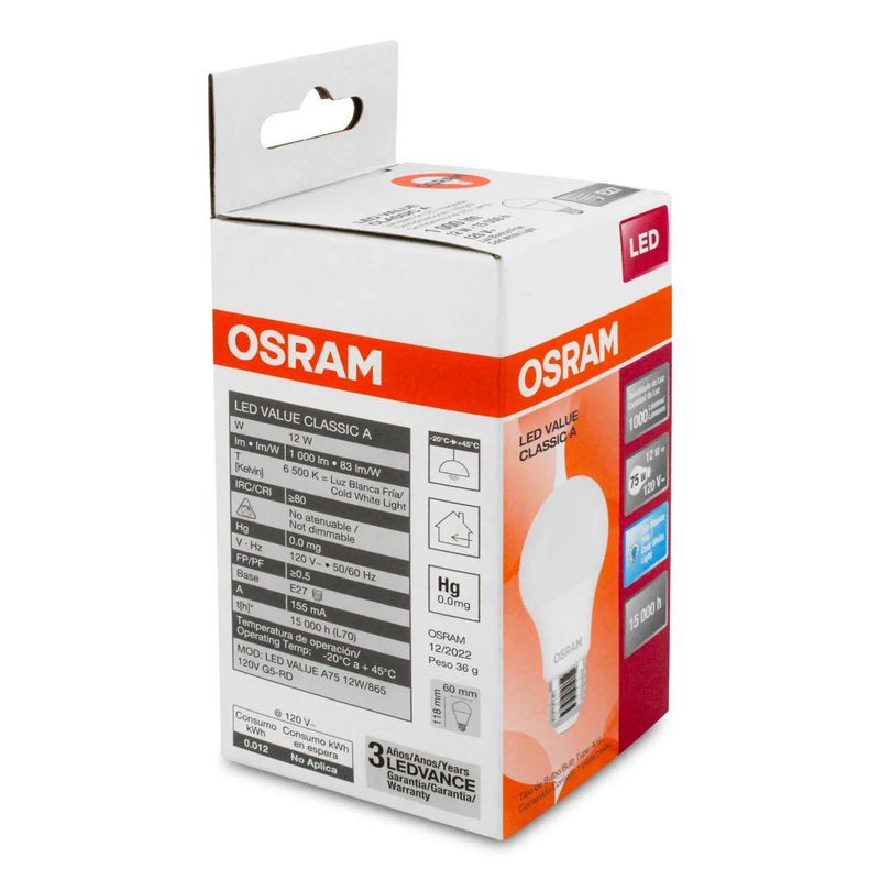 Foco-LED-tipo-bombillo-de-luz-calida-para-interiores-de-12-Watts---1000-lumenes-base-E27