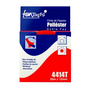 Cinta doble faz de poliéster de 12 mm x 30 m - FANTAPE