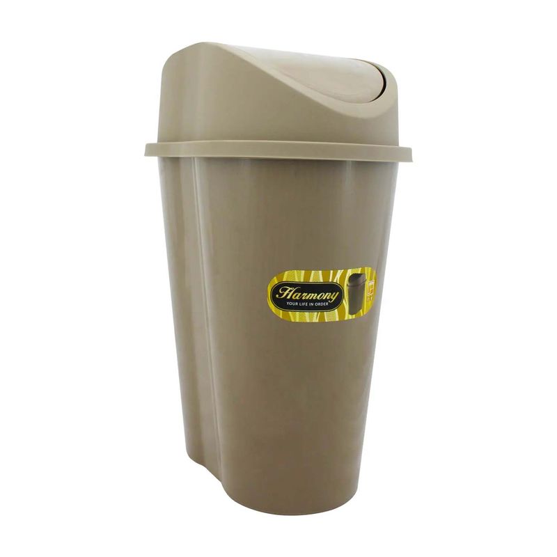Papelero-Beige-plastico-tipo-vaiven-de-12-litros-ovalado-diseño-Deco-con-tapa