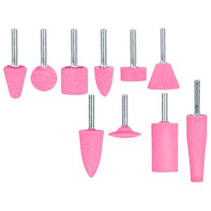 Juego de 10 piedras montadas zanco 1/4", uso general - TRUPER
