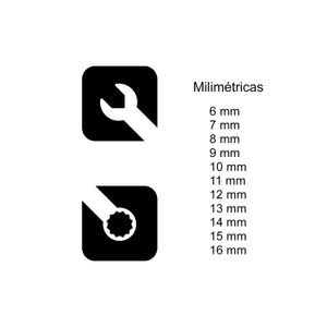 Juego de 11 llaves combinadas mm - PRETUL