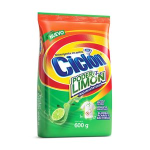 Detergente en polvo que remueve las manchas y bacterias de 600 g - CICLÓN