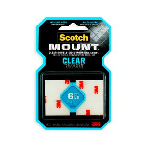Cintas doble faz en tiras con medidas: 25 mm x 1 mm x 77mm. Ideal para colocarse en interiores; pack x 8 - SCOTCH