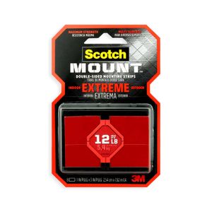 Cintas doble faz de espuma en tiras con medidas: 25 mm x 1 mm x 77mm para interiores y exteriores; pack x 8 - SCOTCH