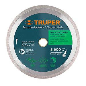 Disco de diamante de 9" x 2.2 mm rin continuo - TRUPER