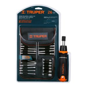 Desarmador tipo matraca con 18 puntas y 6 dados - TRUPER