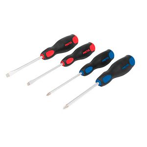 Juego de 4 desarmadores mango Comfort Grip - PRETUL