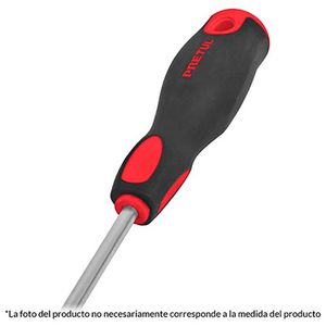 Desarmador plano 1/4" x 4"mango Comfort Grip - PRETUL