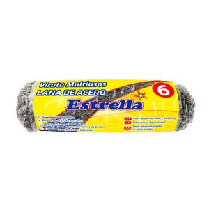 Viruta lana de acero #6 para pisos de parquet y acabados de madera antes de barnizar o pintar - ESTRELLA
