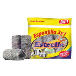 Esponjilla lana de acero - ESTRELLA