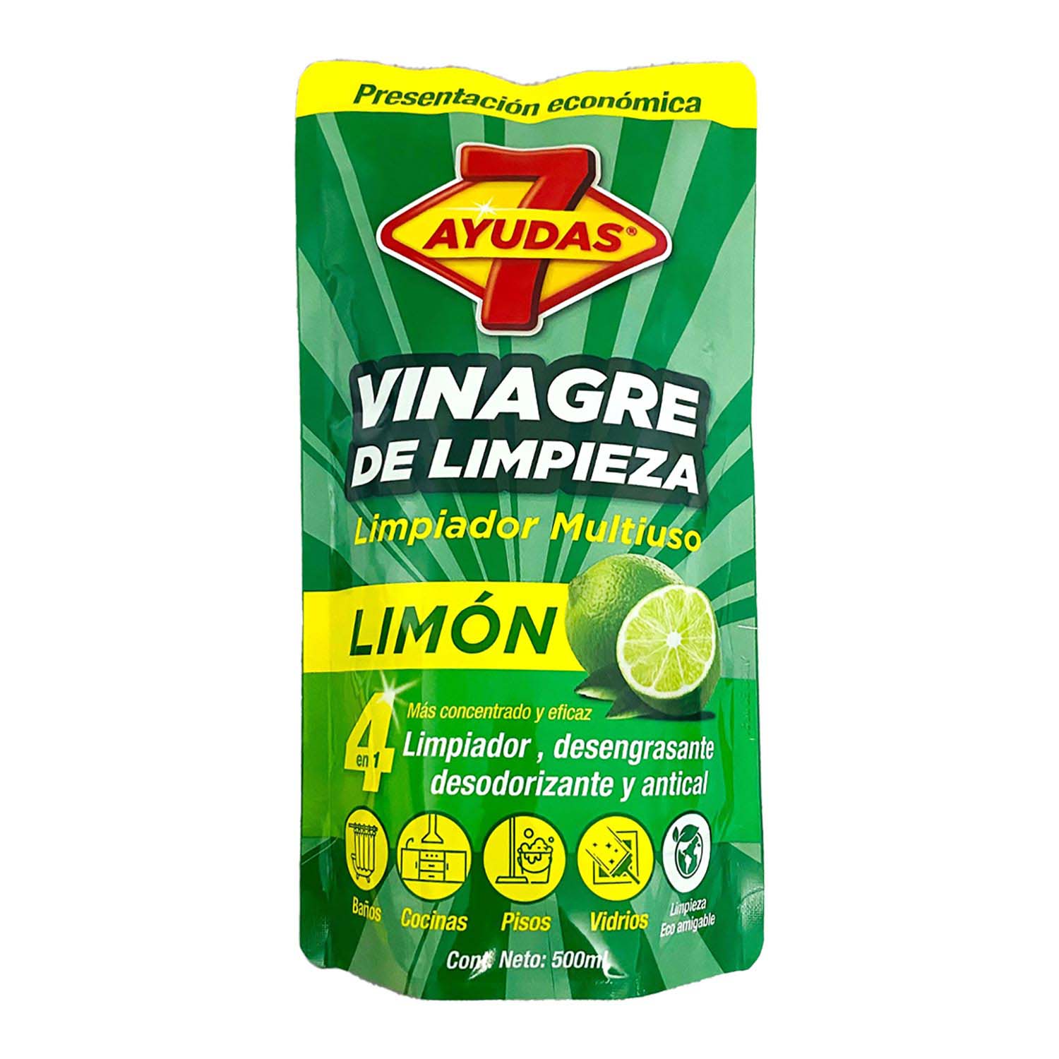 vinagre de limpieza con detergente multiusos aroma limón