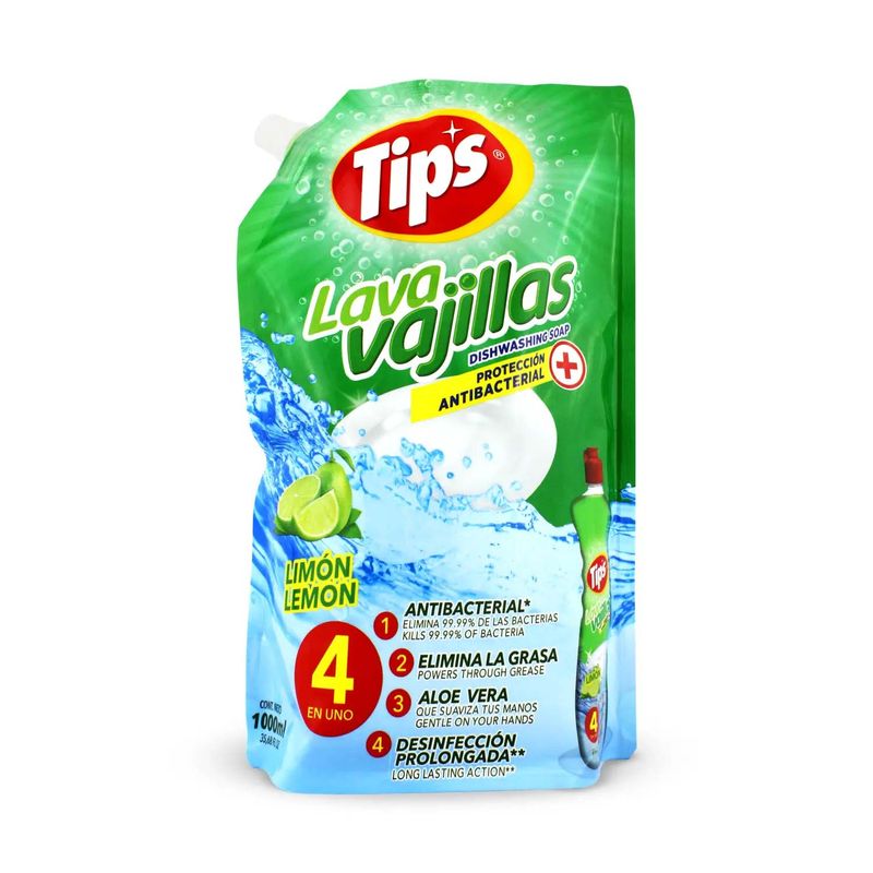 Tips  Tip's Lavavajillas Líquido Antibacterial