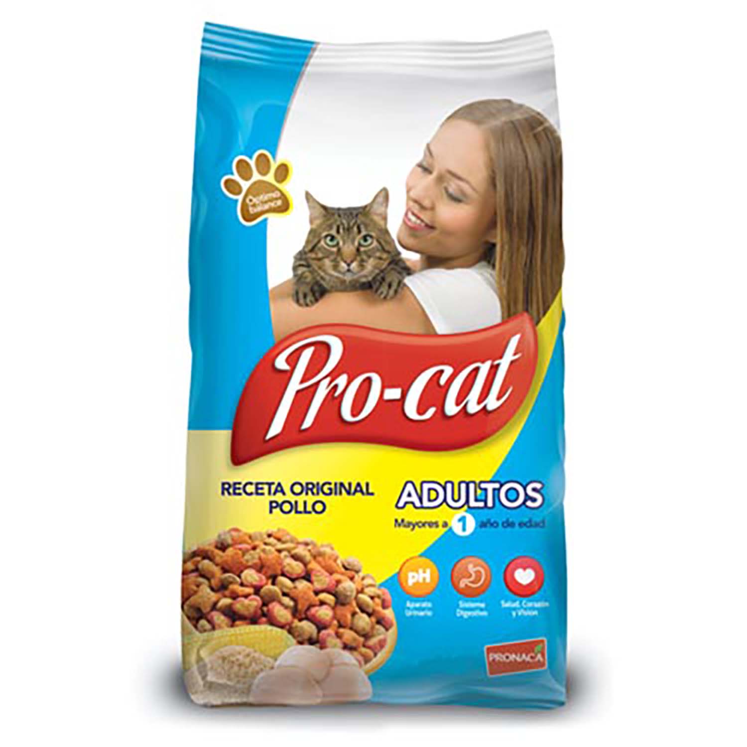 Croquetas para gatos adultos con sabor a pollo 100 balanceado; 1.5 KG