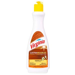 Lustramuebles en crema con fragancia a vainilla que da brillo y protege; 250 ml - VIRGINIA